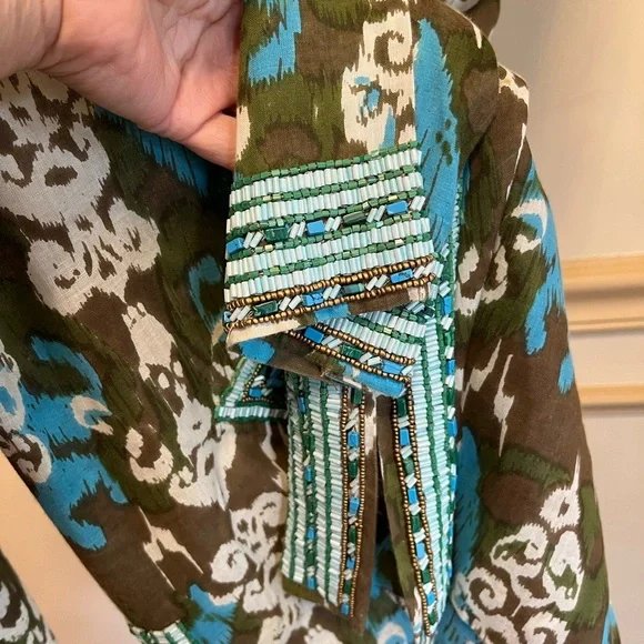 heavily beaded vintage tunic - Picture 4 of 8